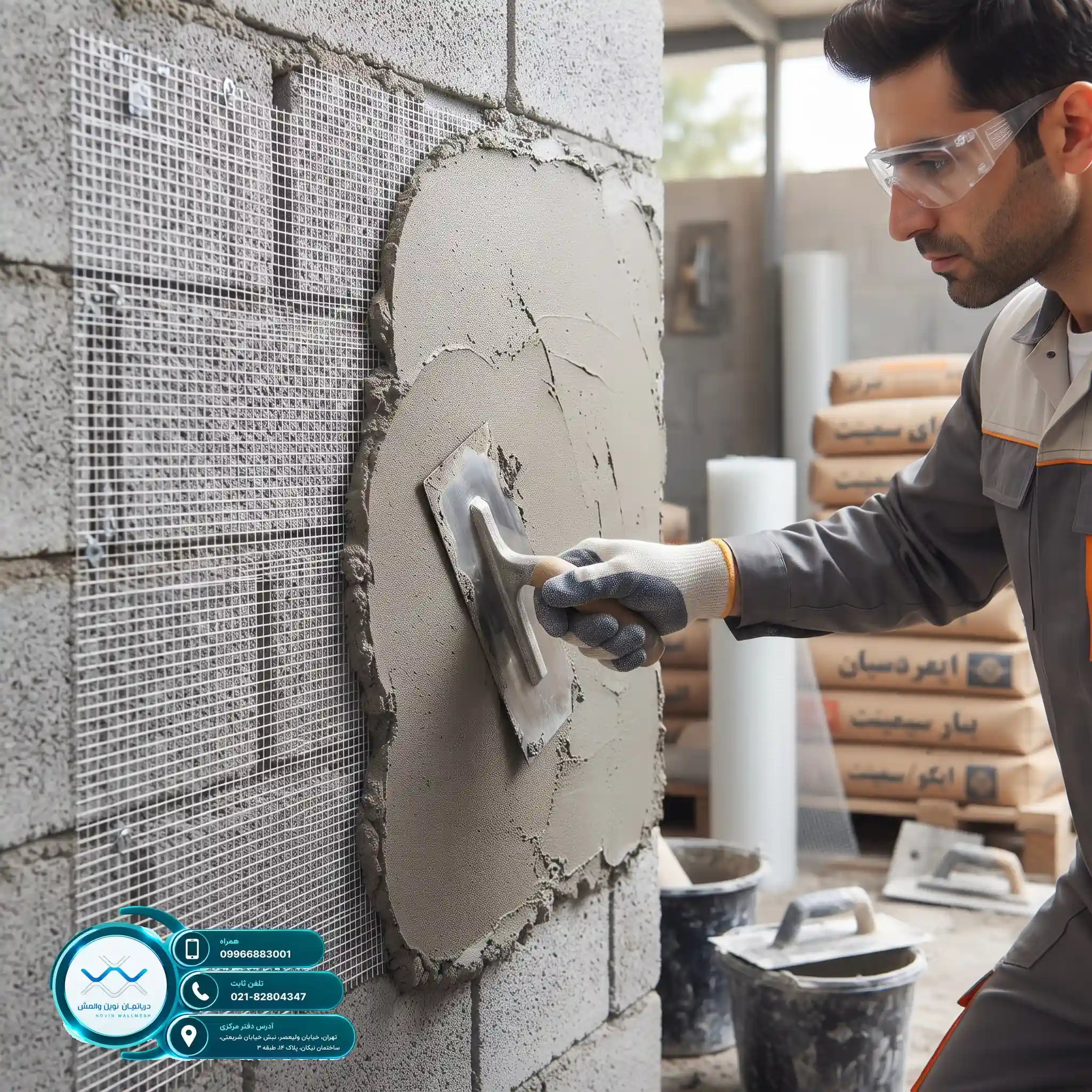 مدیریت بهینه هزینه اجرای وال مش با پلاستر سیمانی