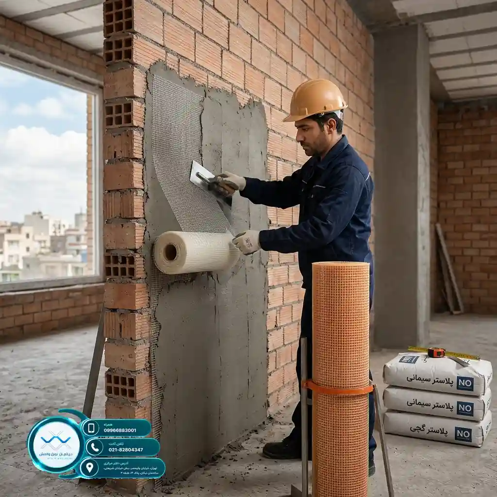 محاسبه دقیق هزینه اجرای وال مش با توری فایبرگلاس اصل