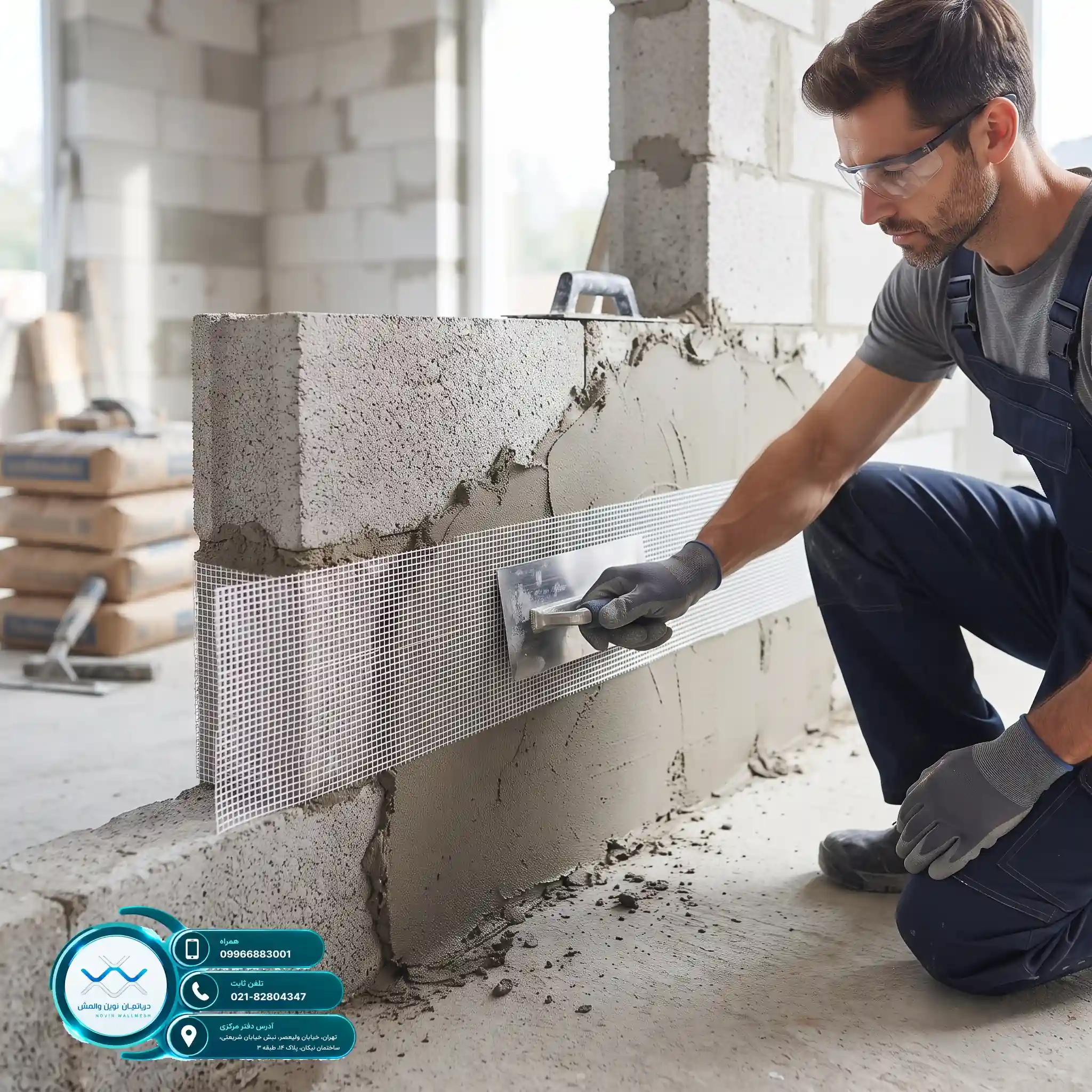 تعرفه اقتصادی هزینه اجرای وال مش با مش فایبرگلاس C