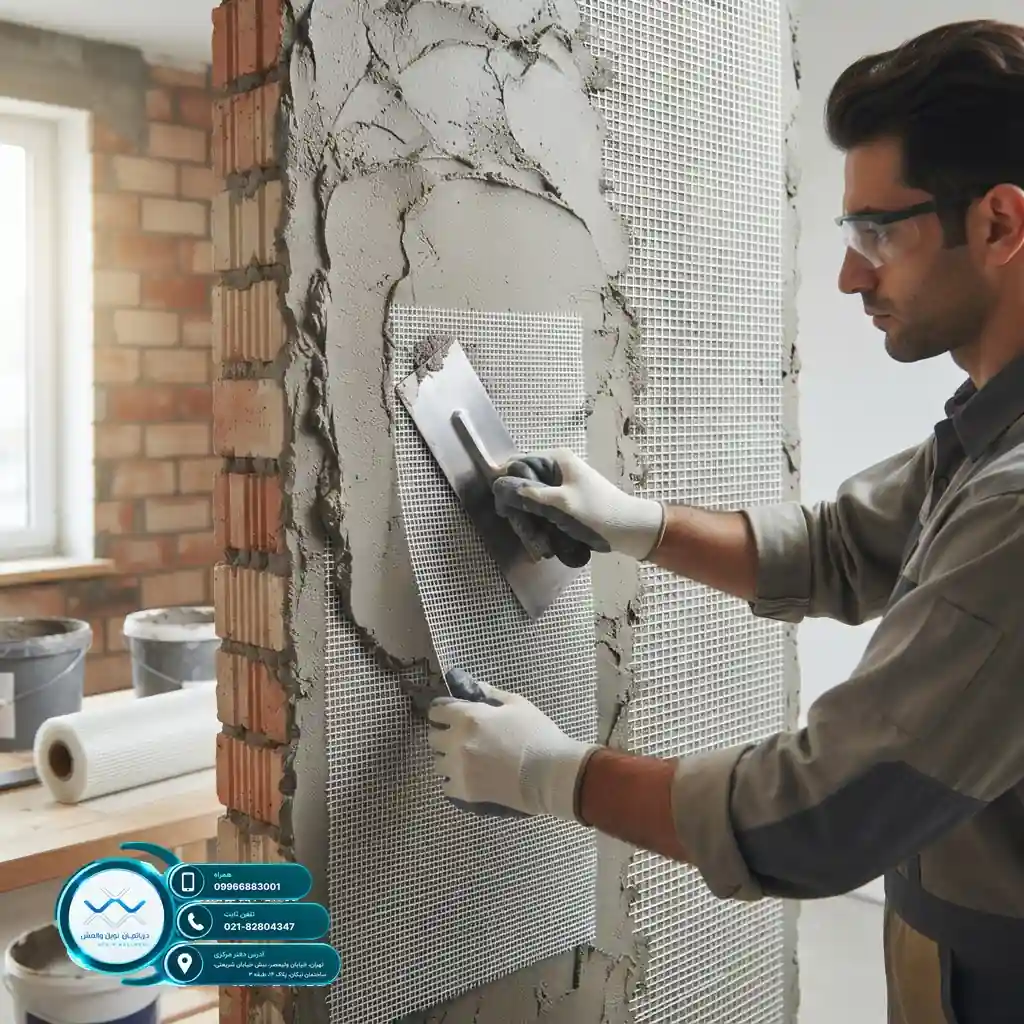 به صرفه‌ترین هزینه اجرای وال مش با مش C-Glass درجه یک