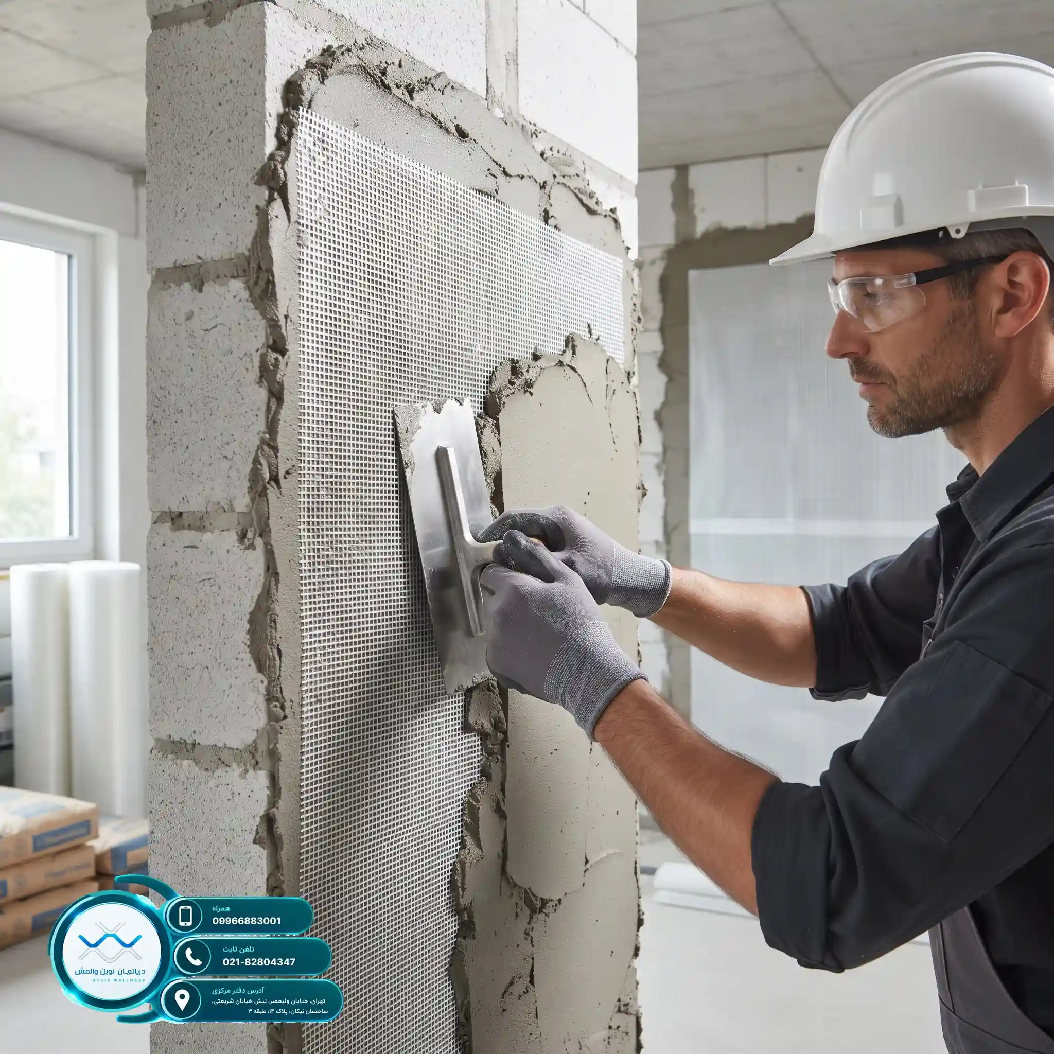 محاسبه آنلاین هزینه اجرای وال مش فایبرگلاس C-Glass